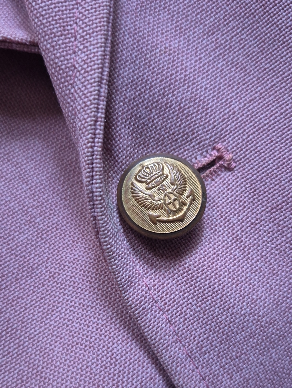 Andhurst (USA) Men's Vintage Pink Luxury Blazer W/Gold Button Accents